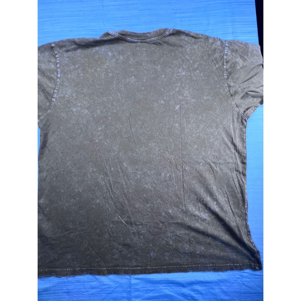 Ariat Wild West Cowboy Graphic T-Shirt Brown Mineral Wash Oversize Fit Womens L - Picture 5 of 6